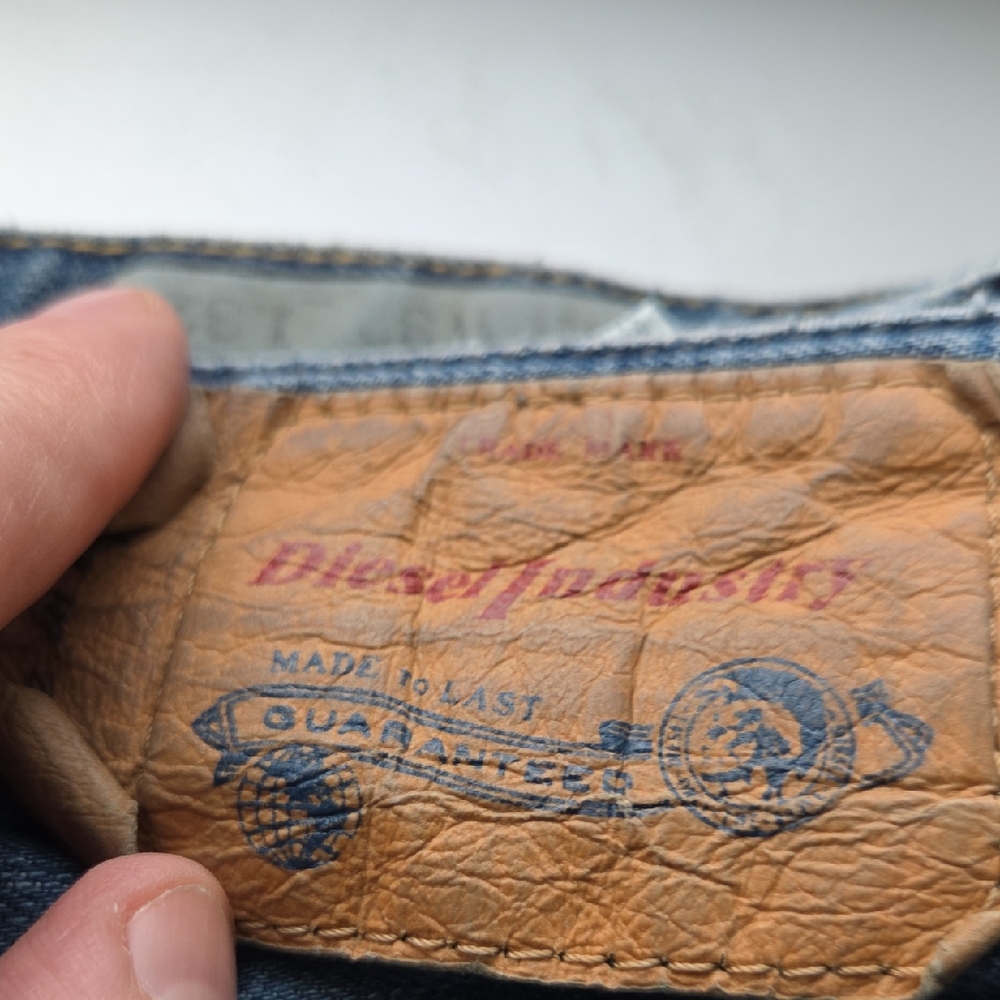 Diesel Relaxed Fit Jeans - Blue and Tan